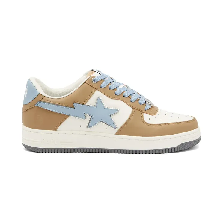 A Bathing Ape Bape Sta Low #4 Beige Sky Blue (001FWJ301011-BEI)