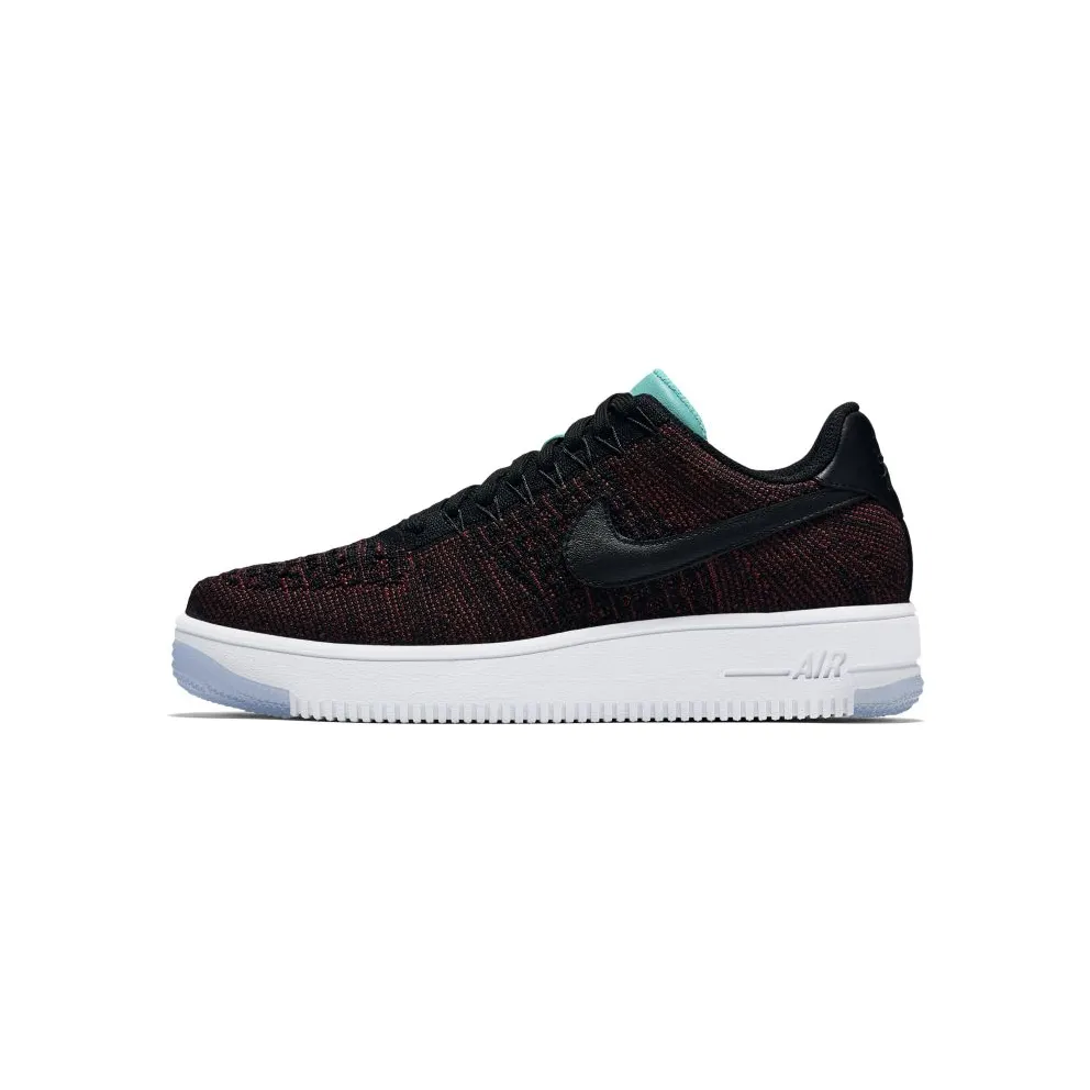 Nike Af1 Flyknit Low Black Black Team Red (W) (820256-002)