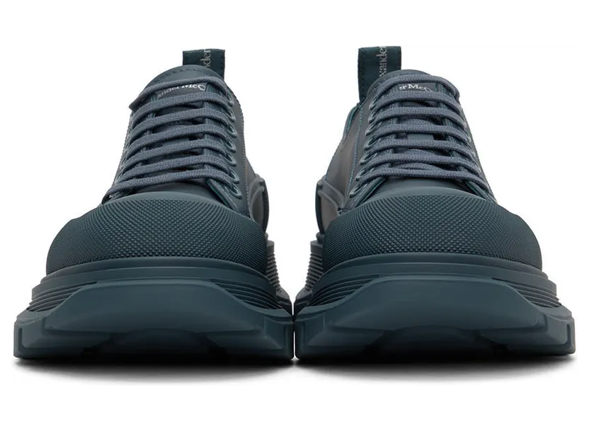 Alexander McQueen Blue Tread Slick Low Sneakers (627225WIBT14476) (2)