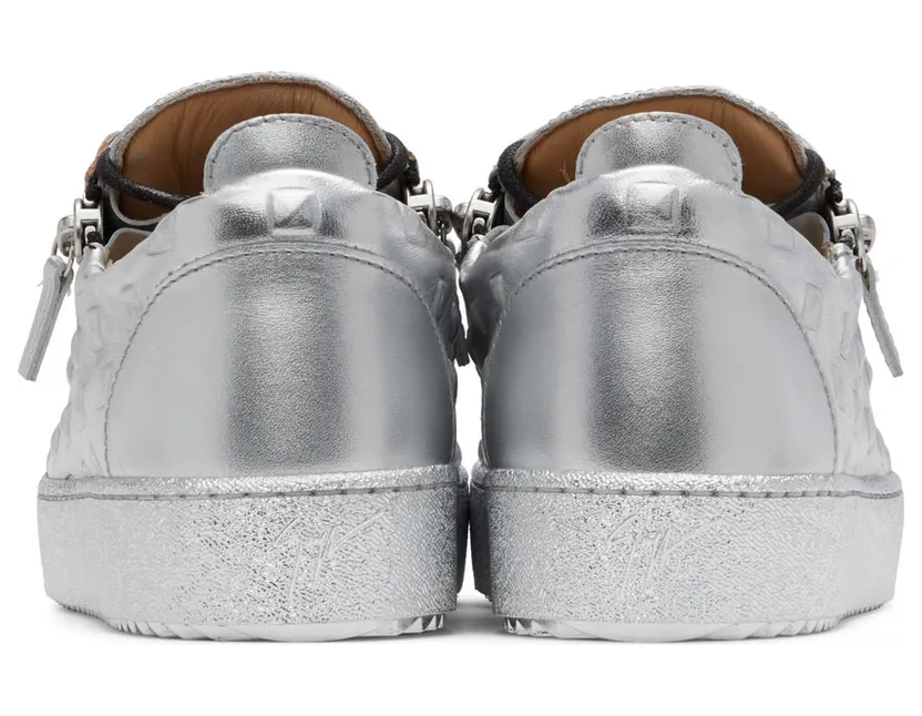 Giuseppe Zanotti Silver Pyramid Frankie Sneakers (RM20059-92333) (2)