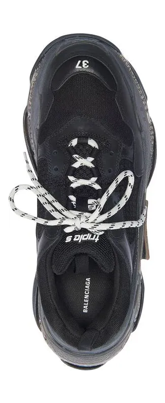 Balenciaga Triple S Clear Sole Double Black (W) (544351W2FB11000) (5)