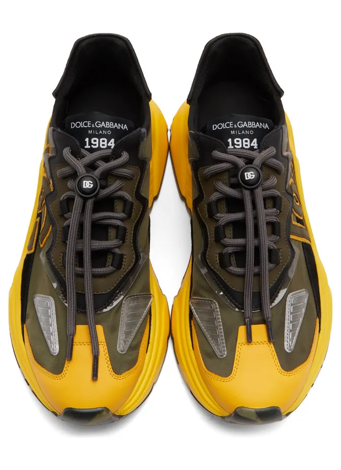 Dolce & Gabbana Yellow & Black Daymaster Sneakers (CS1941 AQ709) (5)