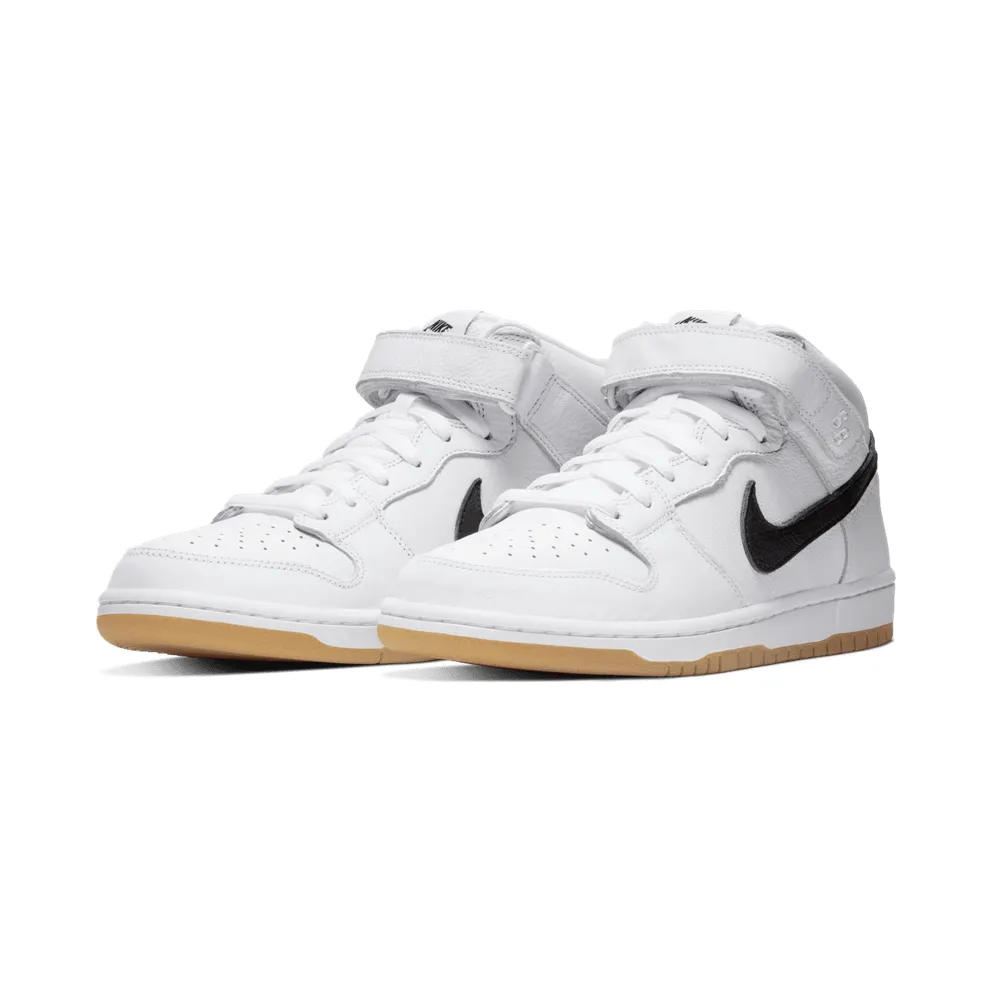 Nike SB Dunk Mid Orange Label White White/Black-White-Gum Light Brown (CD6754-100)