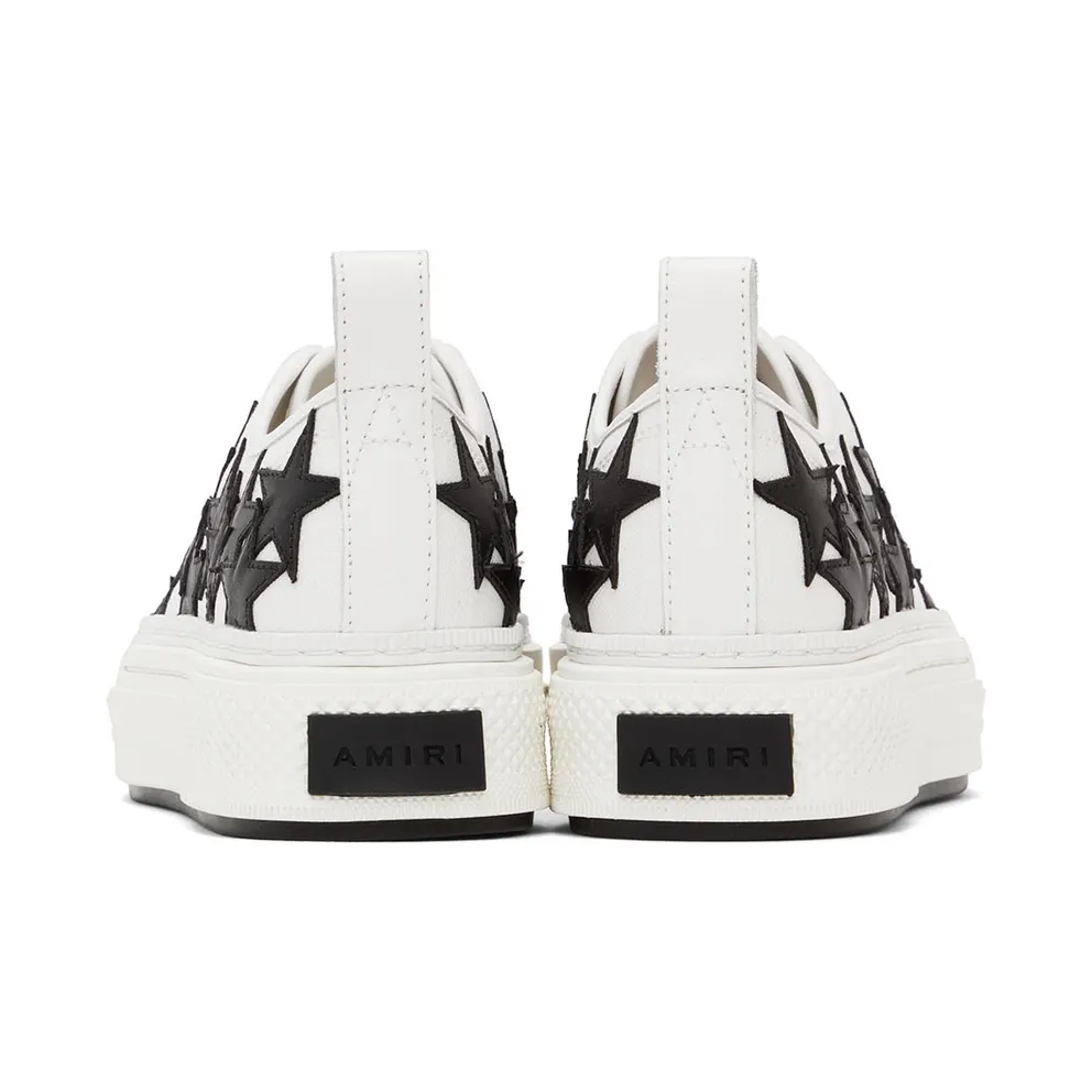 AMIRI White & Black Stars Court Low-Top (PF22WFS007-111)
