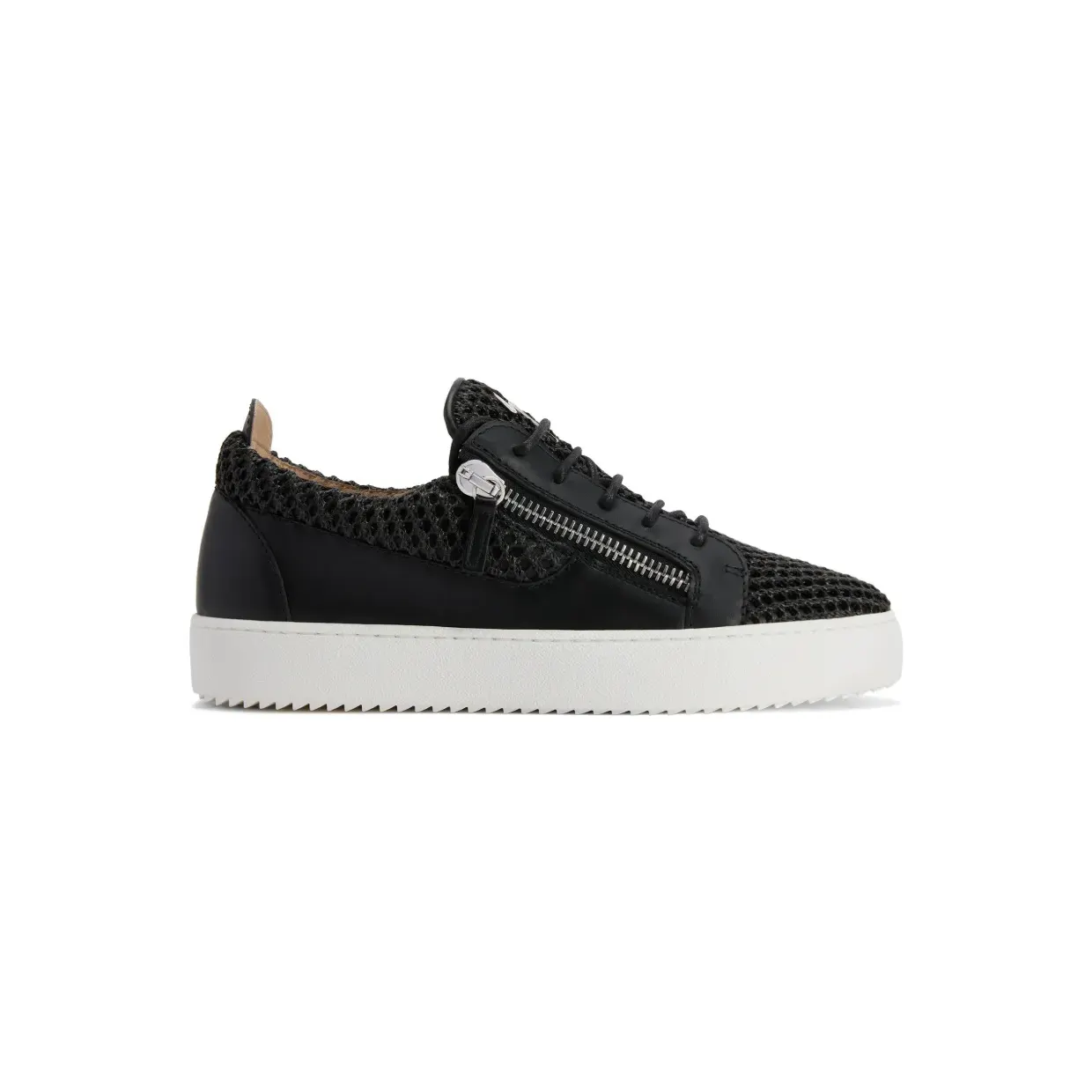 Giuseppe Zanotti Frankie mit gehäkeltem Einsatz “Black” (RM60025003)