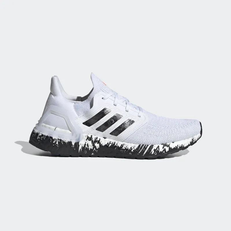 adidas Ultra Boost 20 Cloud White Core Black (W) Cloud White/Core Black/Signal Coral (EG1370)