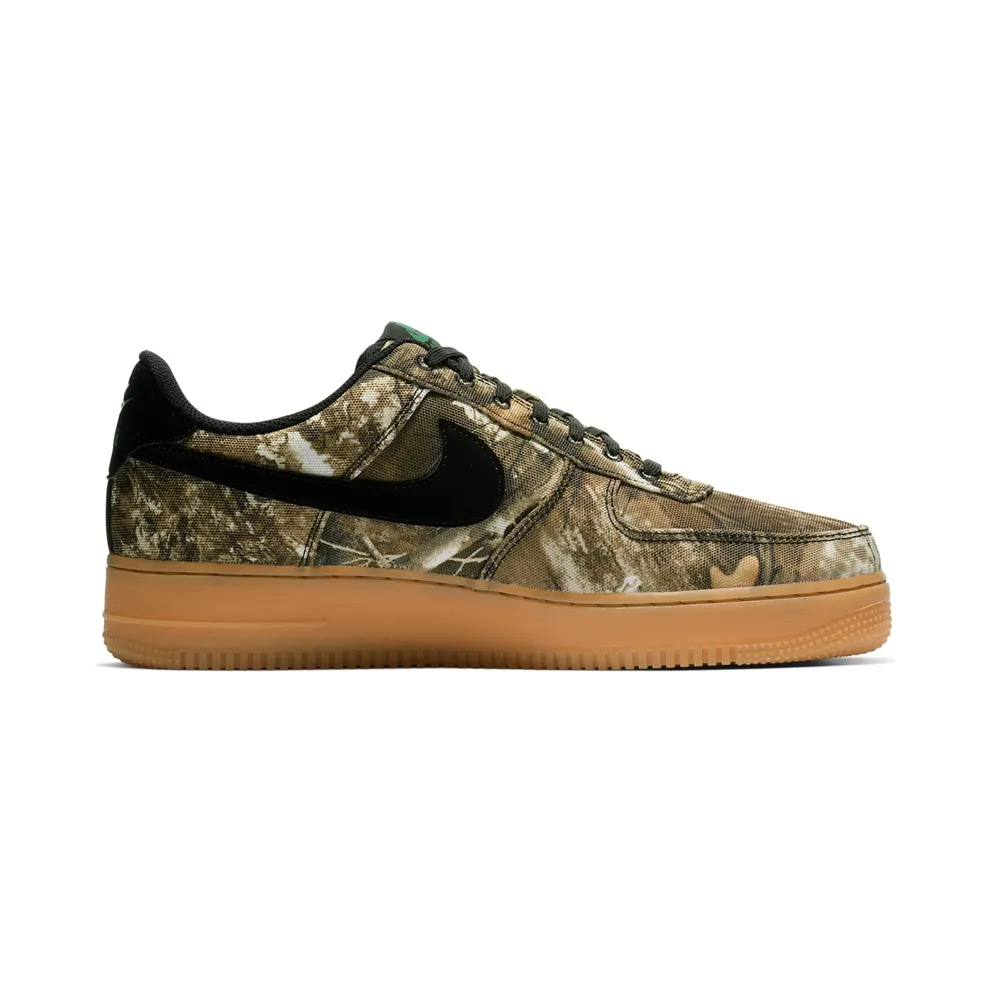 Nike Air Force 1 Low Realtree Black Black/Black-Aloe Green-Gum Medium Brown (AO2441-001)