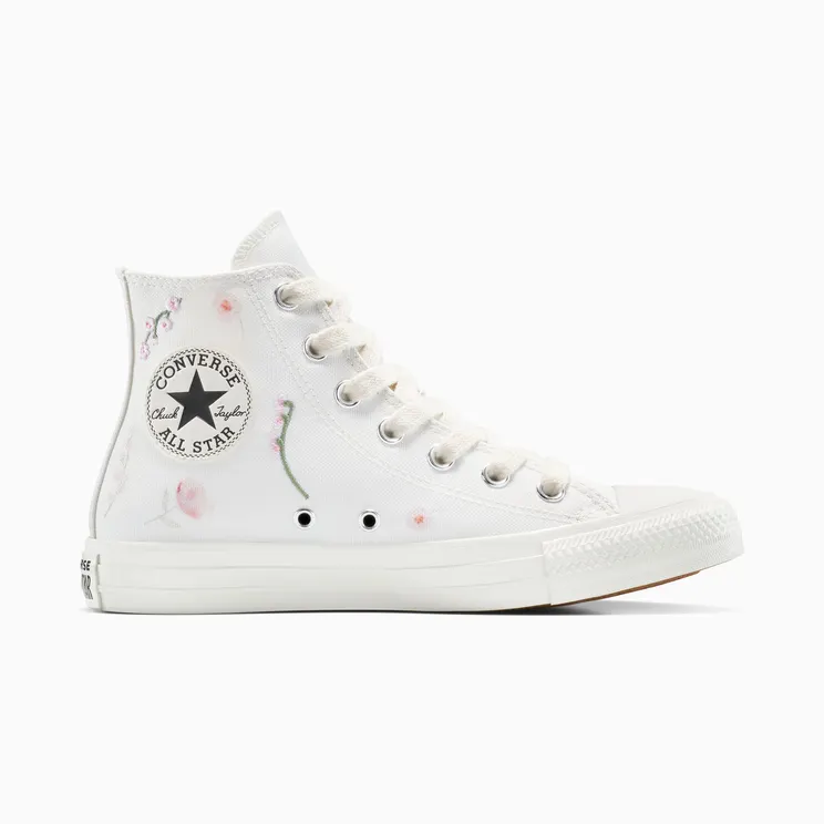 Converse Chuck Taylor All Star Embroidered Flowers Vintage White/Egret/Silver (A15481C)