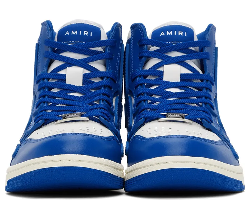 AMIRI Blue & White Skel Top Hi Sneakers (PS22MFS002-466) (2)