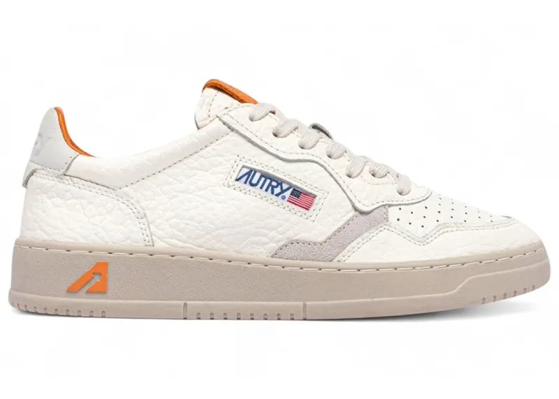 Autry Medalist Low Marshmallow Leather Fanta Orange (AULM-NE13)