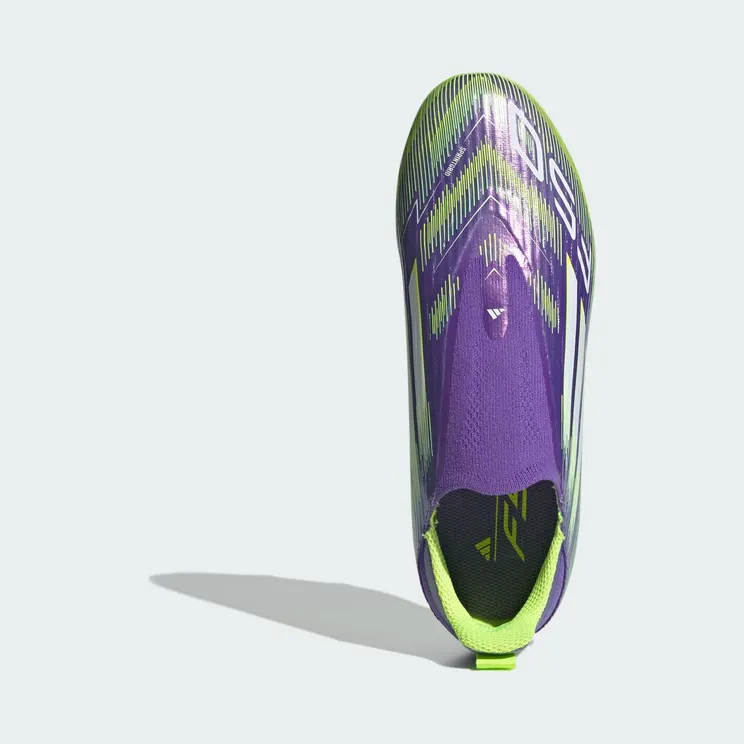 adidas F50 League Laceless FG/MG Purple Rush Cloud White Lucid Lemon (JH7743)