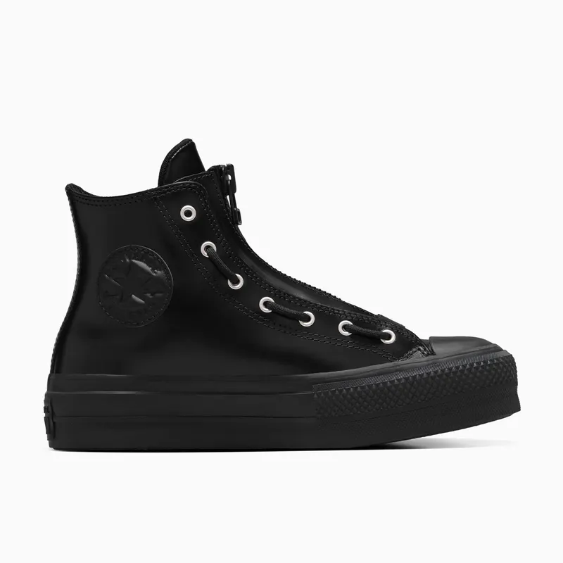 Converse Chuck Taylor All Star Lift Platform Leather Black/Total Eclipse/Black (A12476C)