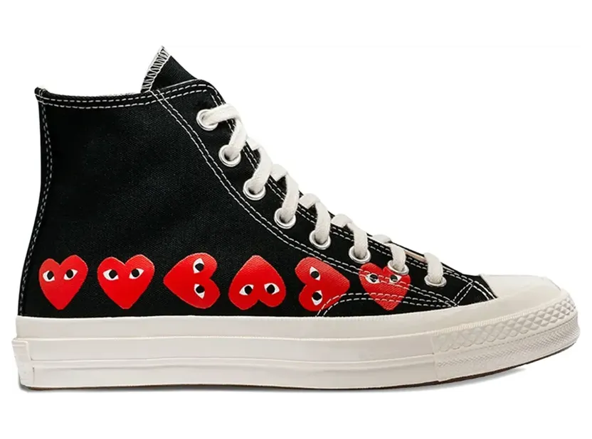 Comme Des Garçons Play x Converse Chuck Taylor 70 Multi Heart sneakers – Zwart (AZK127051)