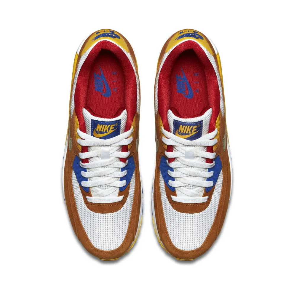 Nike Air Max 90 Curry White/Metallic Gold-Tawny-Game Royal (700155-107)