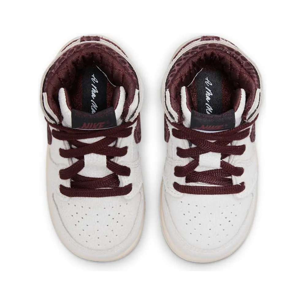 Air Jordan x Ma Maniere 1 High OG (TD) – “Sail / Burgundy Crush” (DO7098-100)
