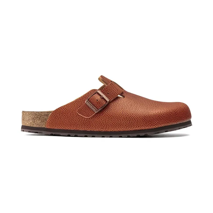 Birkenstock Boston Horween Embossed Natural Leather Ginger Brown (1022371)