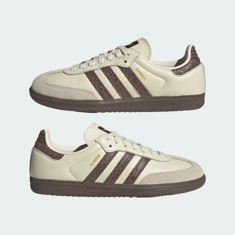 Adidas SAMBA OG Shoes Cream White / Earth Strata / Maroon (IH3980)