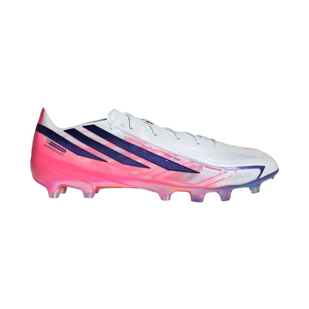 adidas F50 Hyperfast Elite Artificial Grass Football Boots “Cloud White / Solar Purple / Solar Turbo” (KJ6089)