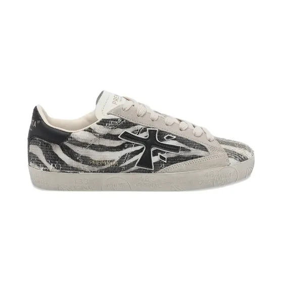 Premiata Stevend 8053 sneakers met zebra-print – Beige