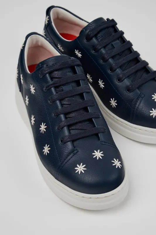 Camper Runner Up met bloemenprint “Blue” (K200645102)