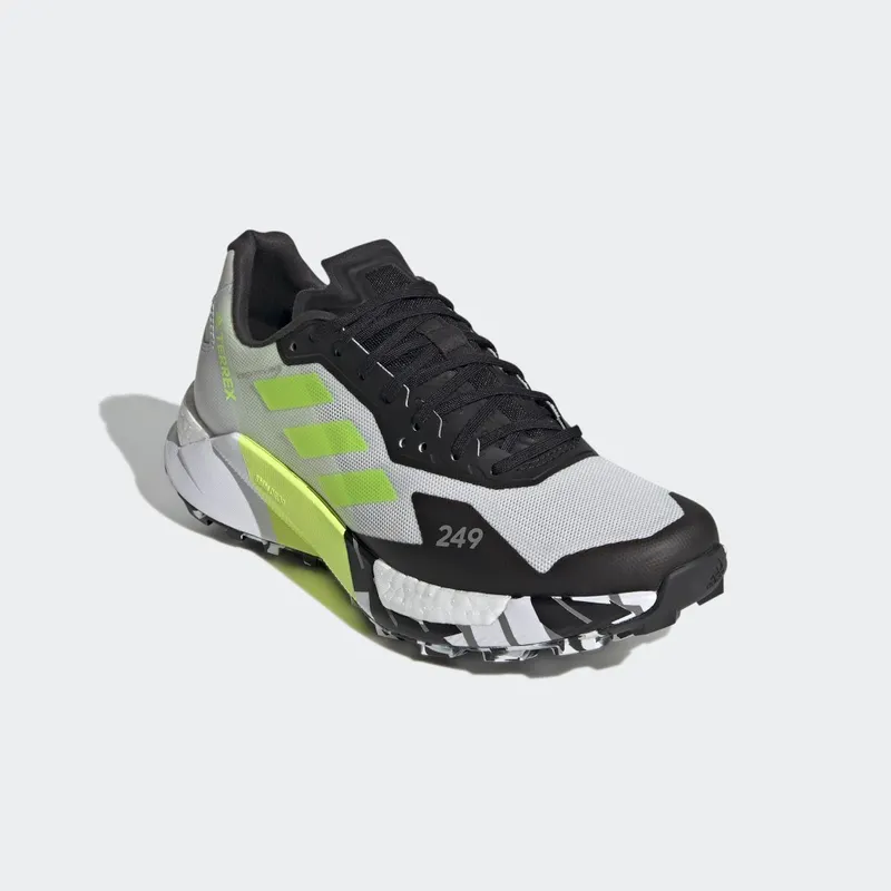 adidas Terrex Agravic Ultra Trail Running Core Black / Solar Yellow / Crystal White (FY7660)