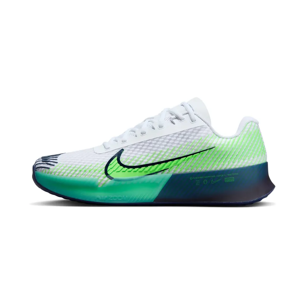 Nike Zoom Vapor 11 HC White Green Strike Navy (DR6966-103)
