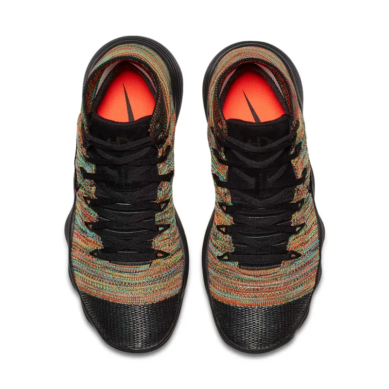 Nike React Hyperdunk 2017 Flyknit Multi-Color Black/Black-White-Total Crimson (917726-006)
