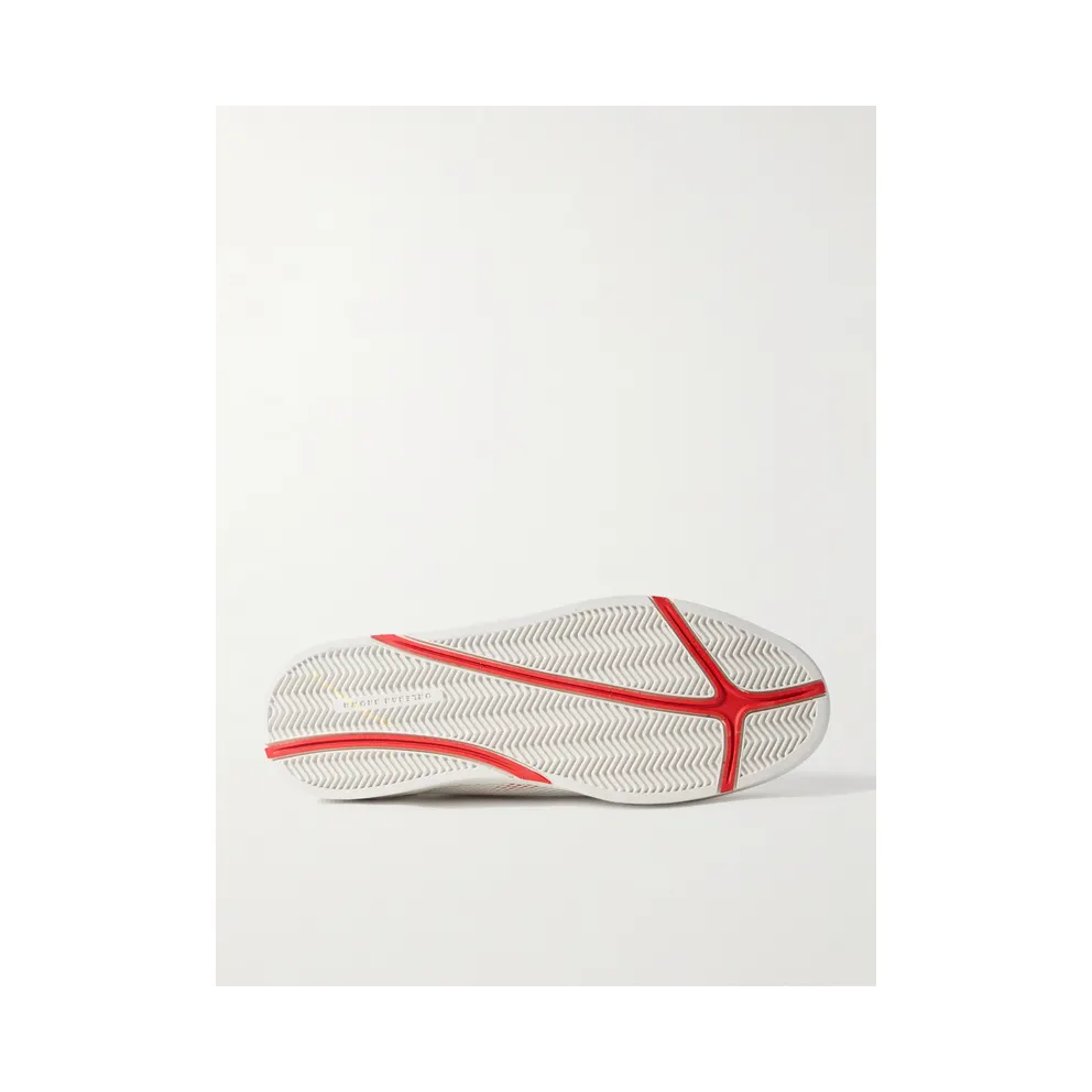 Orlebar Brown Larson Striped Mesh and Canvas Optic White / Orange / Aqua (281970)
