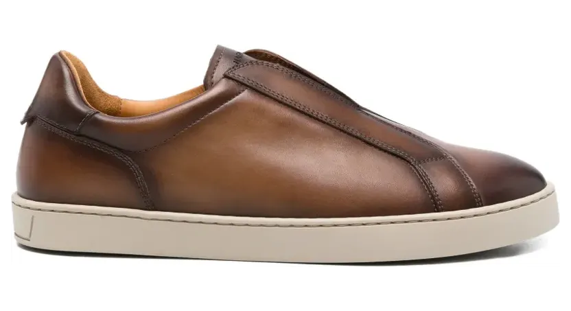 Magnanni Slip-On-Sneakers aus Leder – Blau (25967)