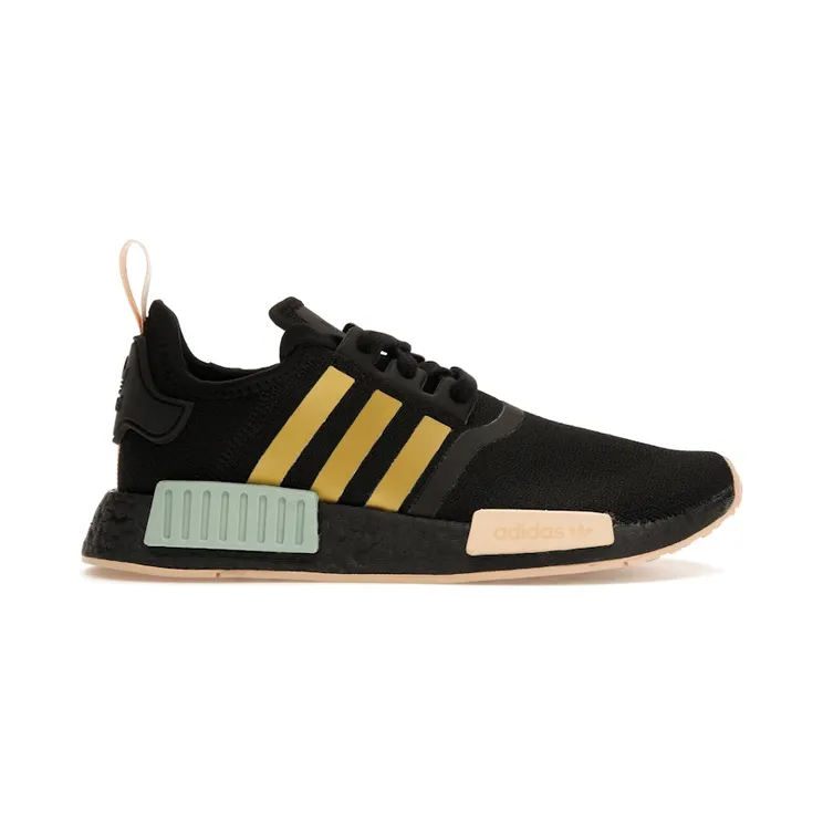 adidas NMD R1 Black Gold Metallic Halo Amber (W) (FY3565)