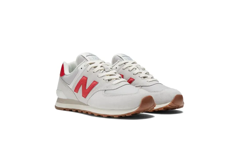New Balance 574 White Red Grey Gum (U574RF2)