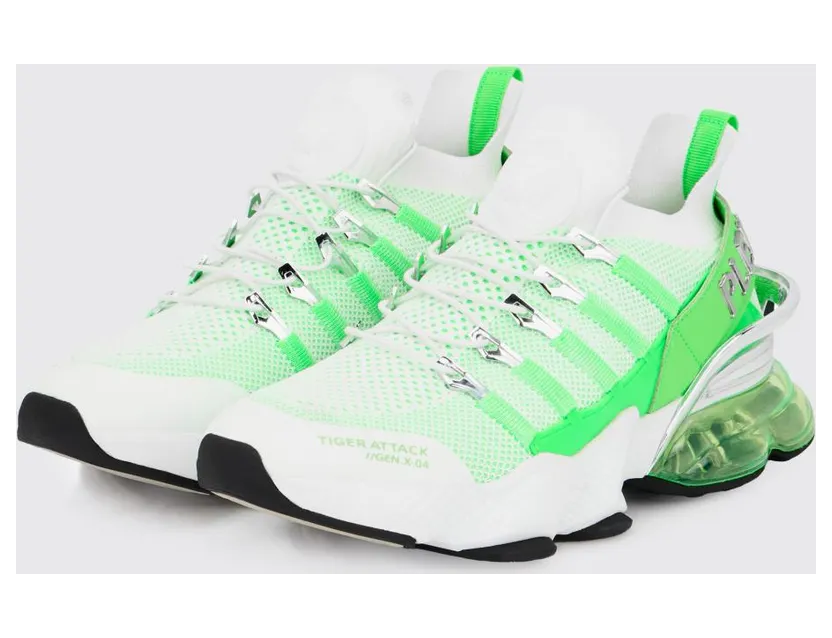 Plein Sport Mesh and Rubber Sneakers White (SAESUSC0518STE003N0127)