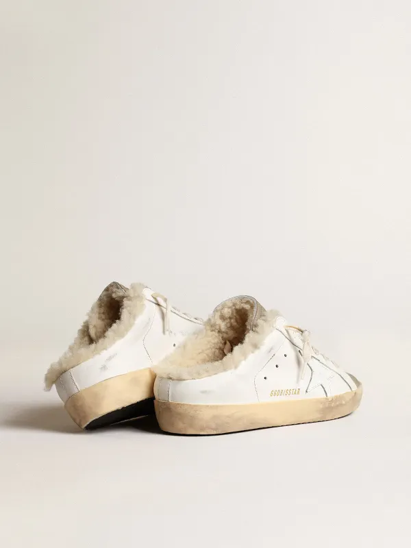 Golden Goose Super-Star Sabots With White Leather Star And Shearling Lining (GWF00110.F003975.81760) (5)