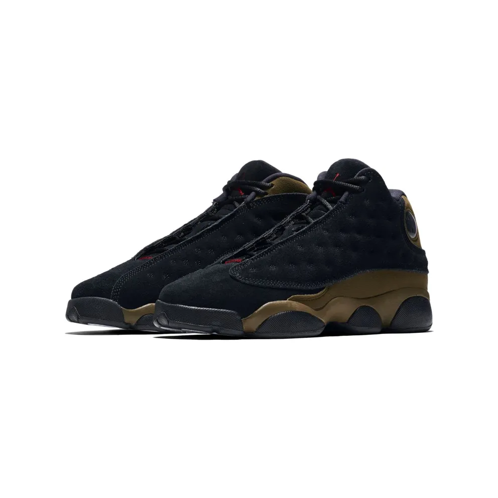 Jordan 13 Retro Olive (GS) Black/True Red-Light Olive (884129-006)