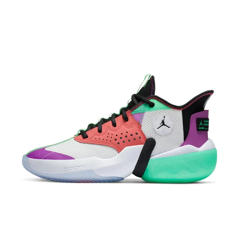 Jordan React Elevation White Multi-Color White/Black-Hyper Violet-Flash Crimson (CK6618-101)