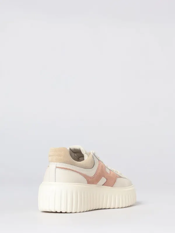Hogan H-Stripes Grained Leather Sneakers White (HXW6450FE91UXI0FE4) (2)