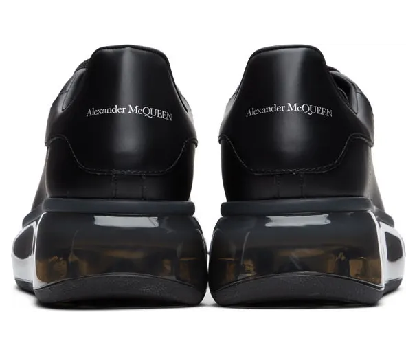 Alexander McQueen Black Clear Sole Oversized Sneakers (611698 WHX98) (4)