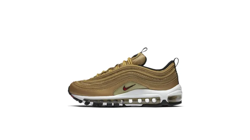 Nike Air Max 97 Metallic Gold (W) (2017/2018) Metallic Gold/Varsity Red-White-Back (885691-700)