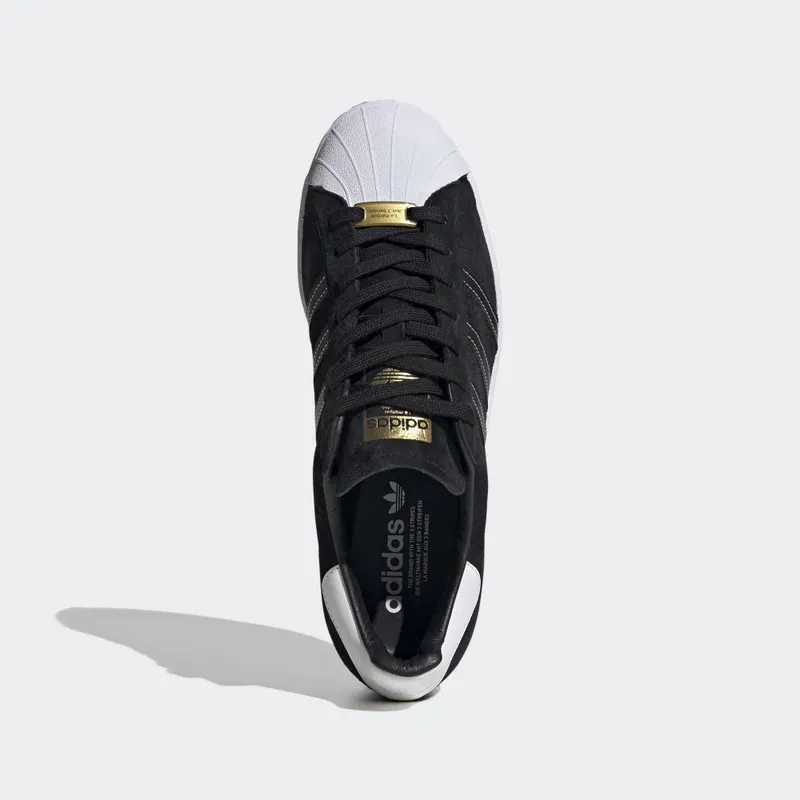 adidas Superstar Black Suede White Core Black/Core Black/Gold Metallic (EH1543)