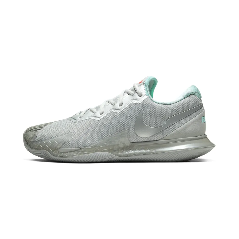 NikeCourt Air Zoom Vapor Cage 4 (gravel) “Metallic Silver / Light Aqua / Laser Crimson” (CD0425-004)