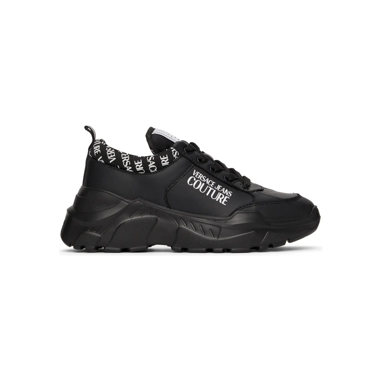 Versace Jeans Couture Black Speedtrack Logo Sneakers (E71YA3SC1 EZP020)