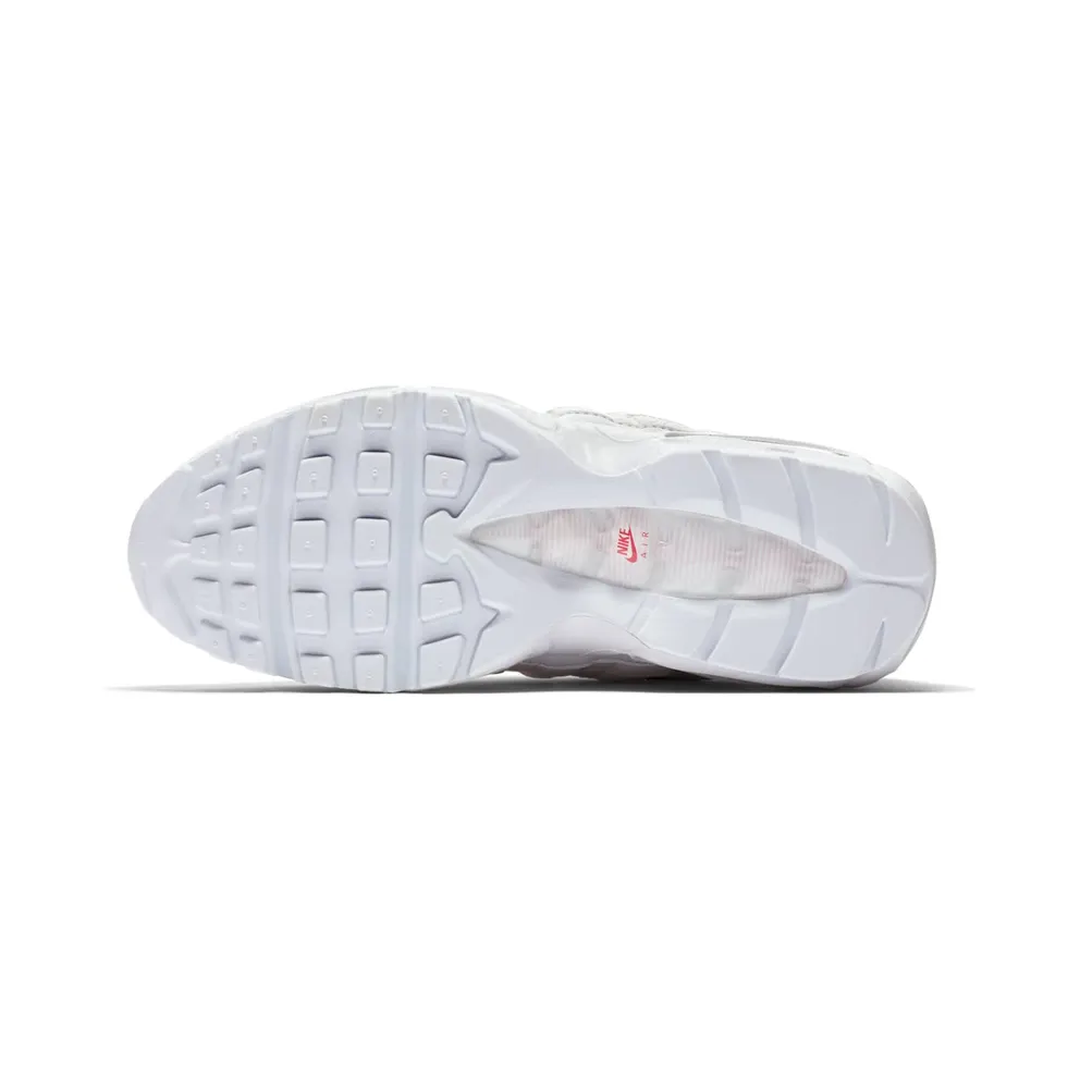 Nike Air Max 95 Triple White (Rainbow Borders) (W) White/White-White (AQ4138-100)