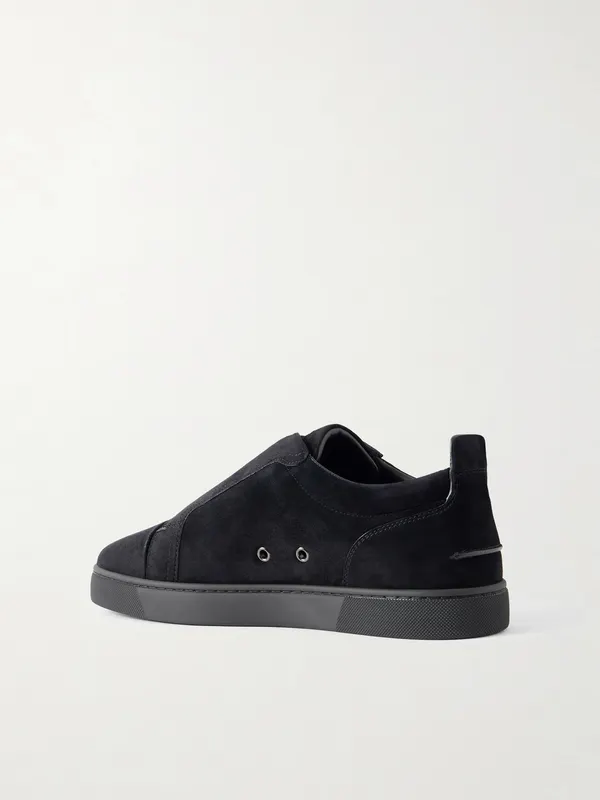 Christian Louboutin St Louis Suede Slip-On Sneakers Black (3250667) (4)