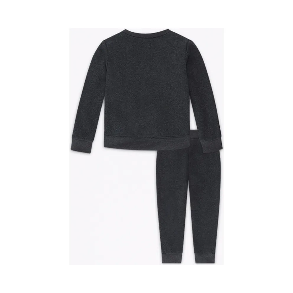 Converse Stardust Long Sleeve Jogger Set Black Heather (10022461-A01)