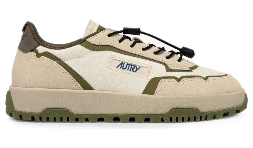 Autry WildPace low-top sneakers van ripstop nylon en suède – Beige (LDLMMQ02)