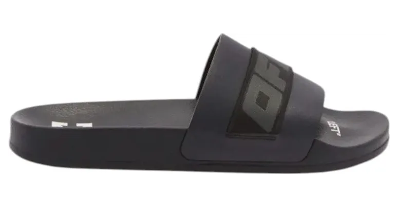 OFF-WHITE Industrial Belt Slides Black Grey (OMIC001G20PLA0031001)