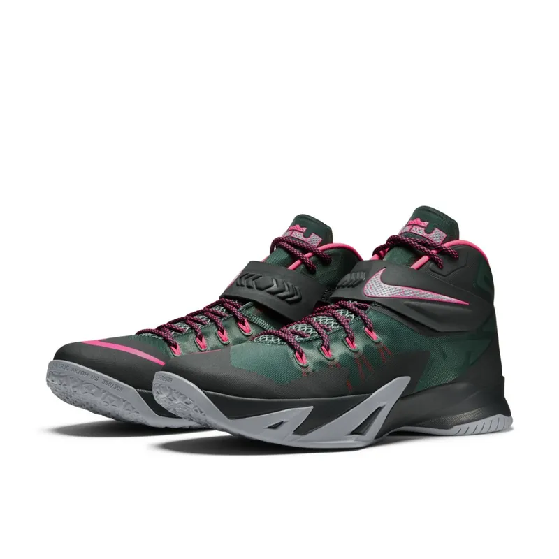 LeBron Soldier 8 Mineral Slate/Seaweed-Magnet Grey-Hyper Punch (653641-363)