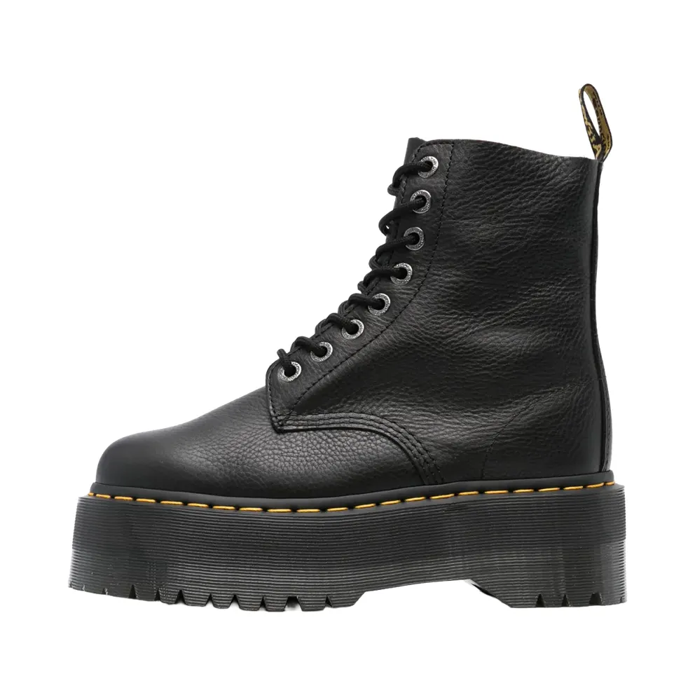 Dr Martens 1460 Pascal Max Leather Platform Boots “Black — Pisa” (26925001)