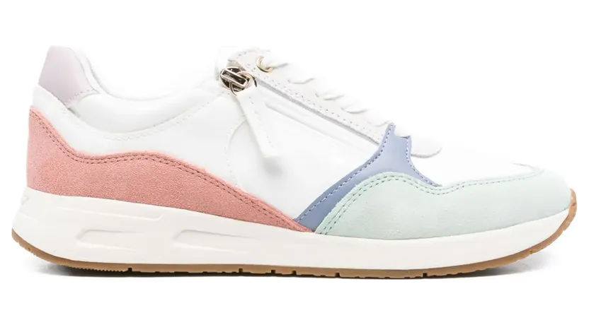 Geox Bulmya sneakers met vlakken en rits – Wit (D36NQB01122)