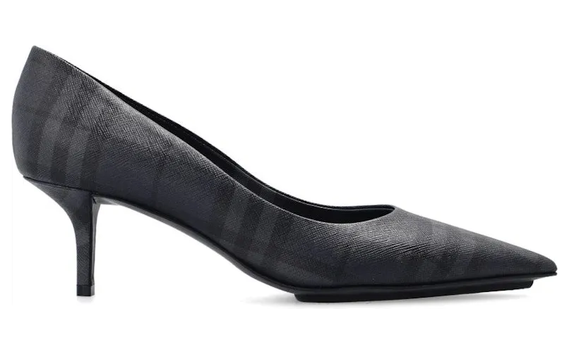 Burberry Checked 55mm Pumps Black Grey (8048630)